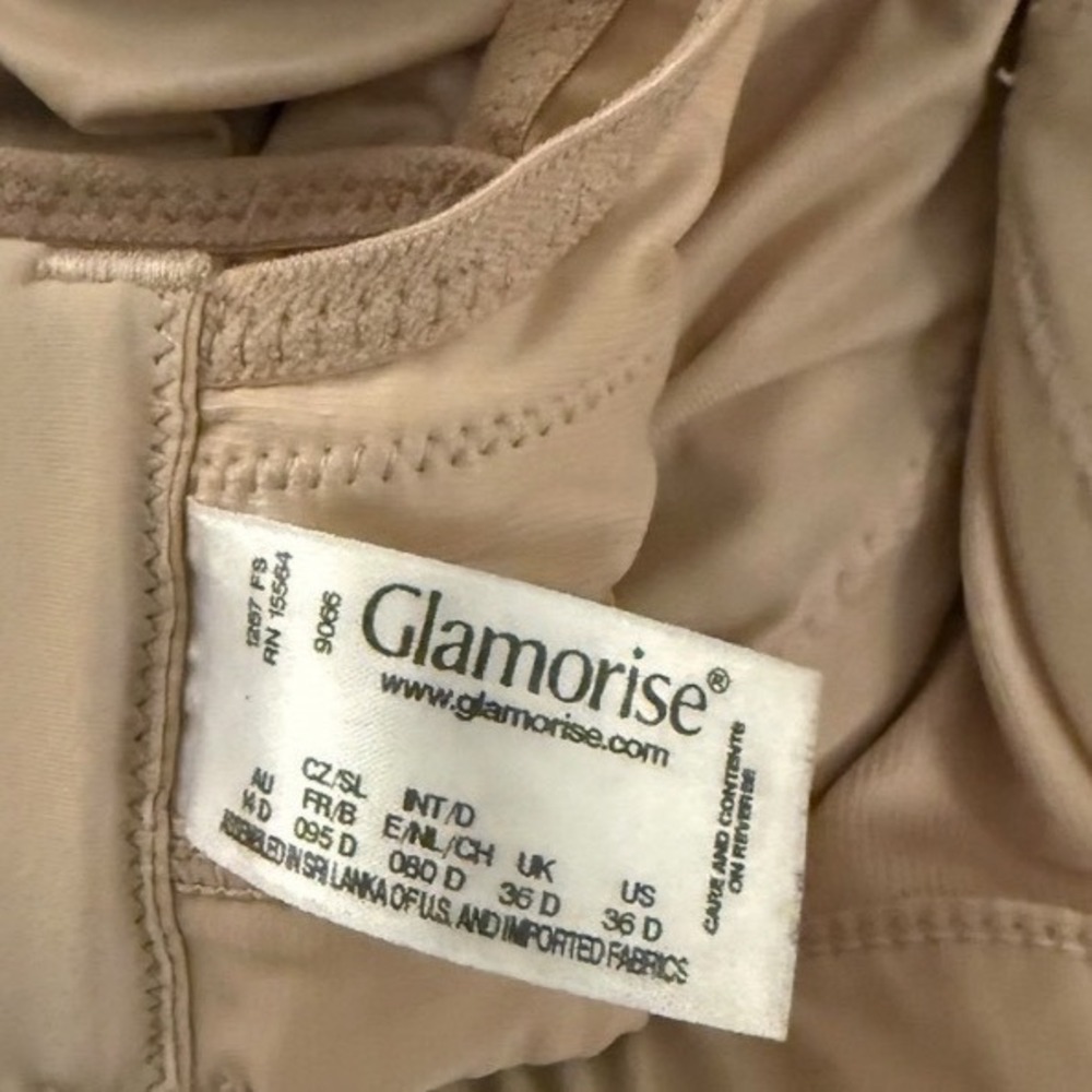 Glamorise nude colored underwire cross strap sports bra 38D - Picture 7 of 7